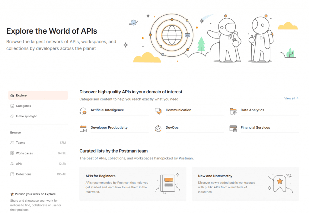 Postman Explore API