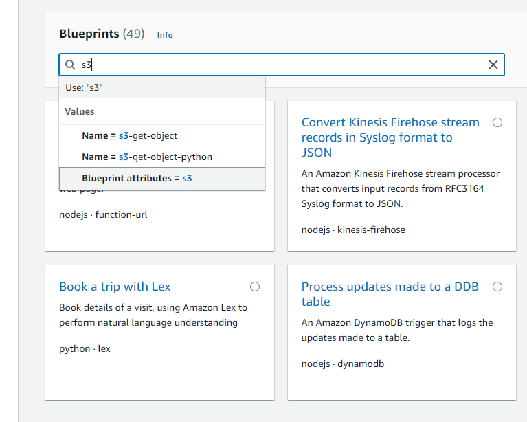 Amazon s3 blueprint