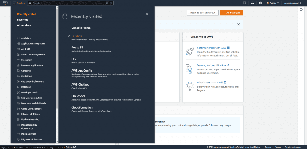 Navigate to AWS Lambda