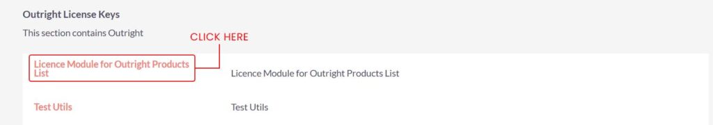 Outright Product List Option