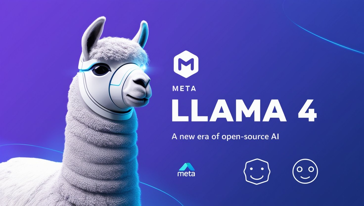 Meta Llama 4 AI model illustration with futuristic design