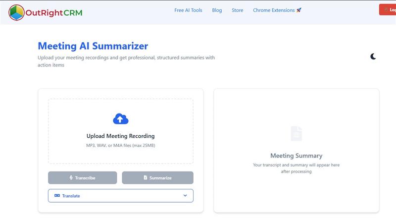 Introducing OutRightCRM Meeting AI Summarizer
