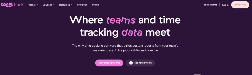 Toggl Track employee time tracking app interface for building custom productivity reports