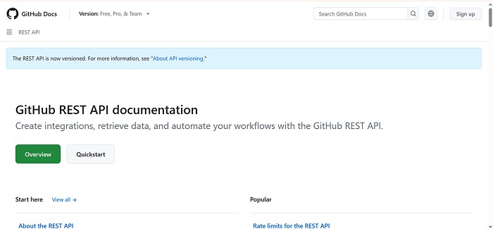 GitHub API