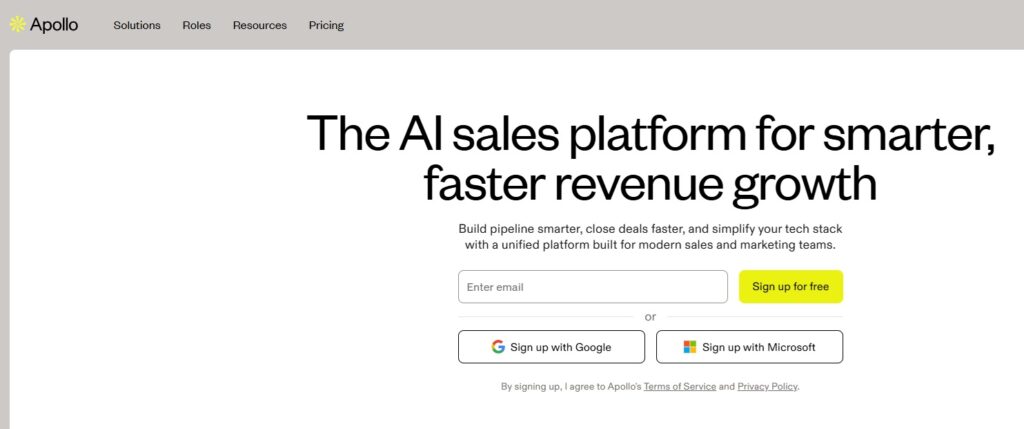 Apollo data provider platform showcasing AI-powered sales and marketing tools for smarter revenue growth.