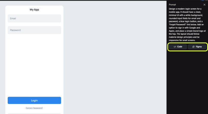 generated layout and customize it using interactive chat refinement.