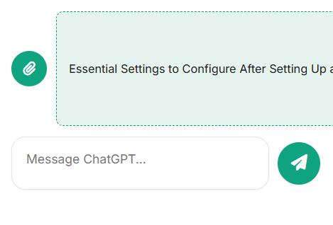Essential Settings to Configure