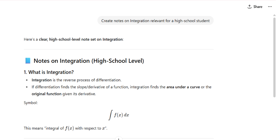 ChatGPT creating notes 