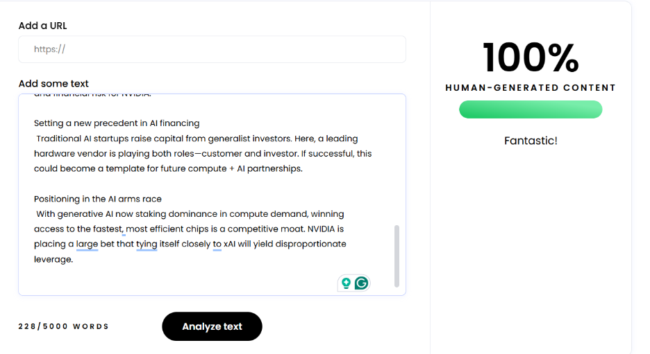 Verdict of our test content