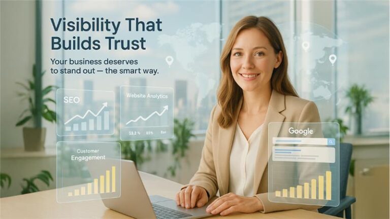 Marketing professional using digital SEO tools to analyze website performance and improve online visibility for local businesses in St. Petersburg, FL