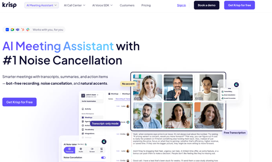 Krisp - AI Note for Businesses of All Sizes and Individuals