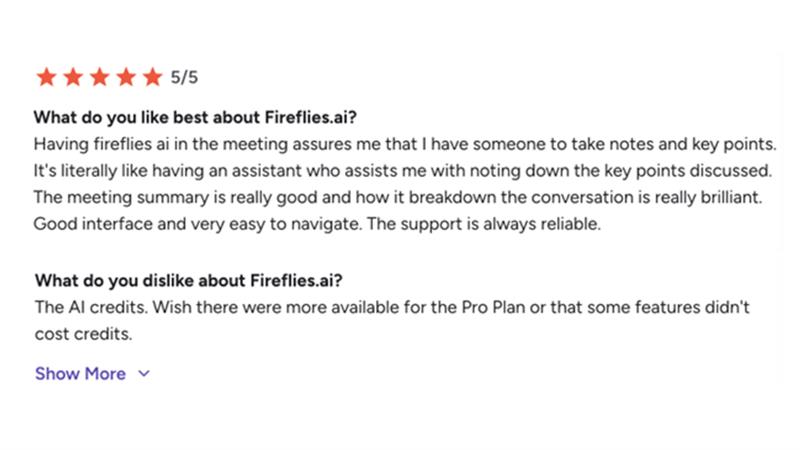 Reviews (G2) - themes you will notice