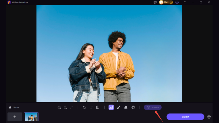 Select the “preview” option to notice the effect.