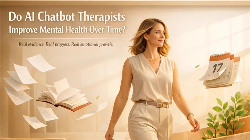 Do AI Chatbot Therapists Improve Mental Health Outcomes Over Time?
