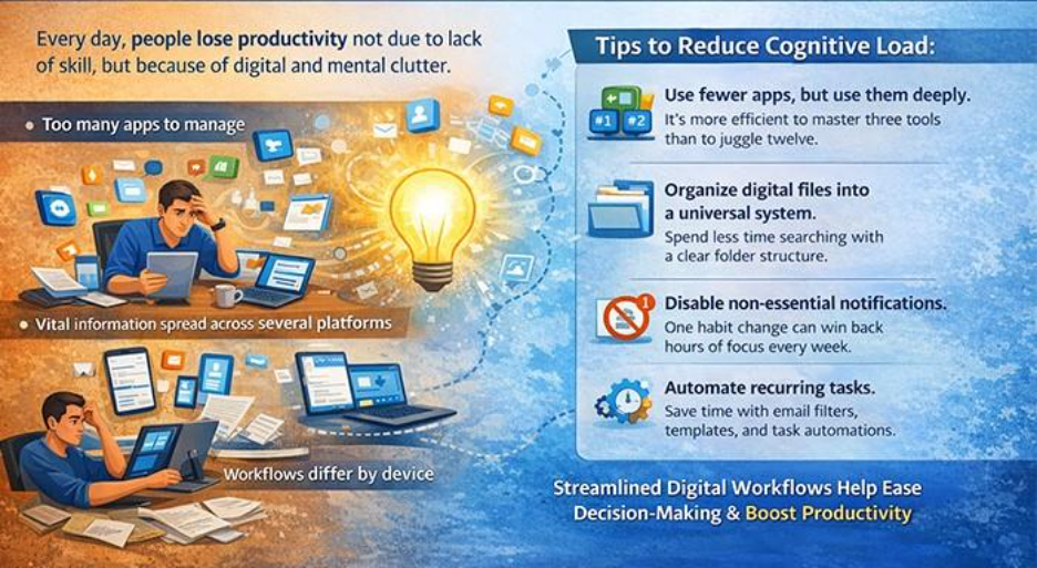Reducing Cognitive Load Through Better Digital Organization