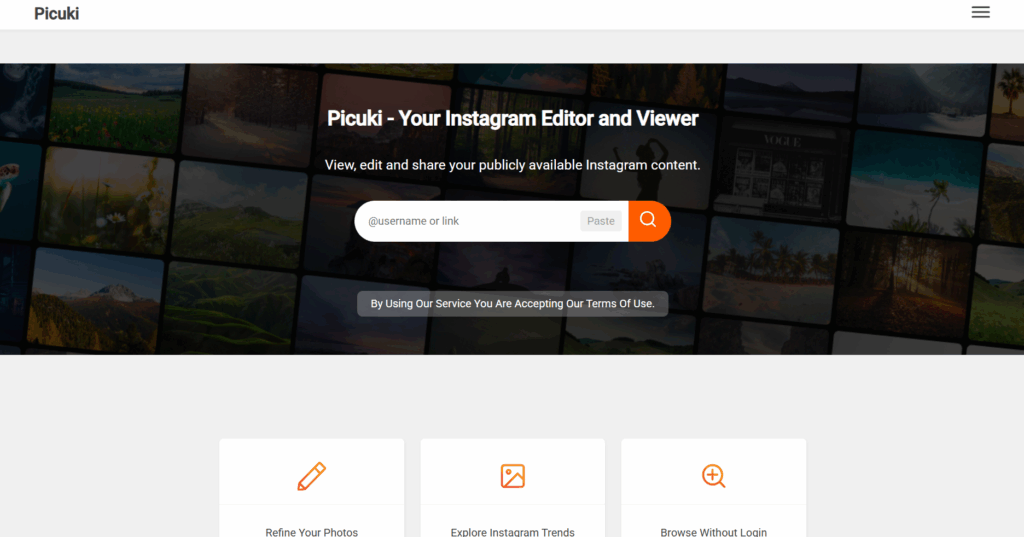 Picuki instagram editor and viewer tool