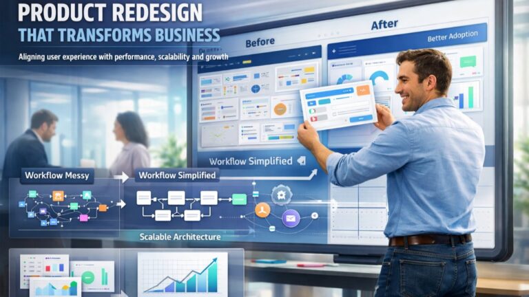Product redesign improving CRM dashboard usability, workflows, and scalability for better user experience