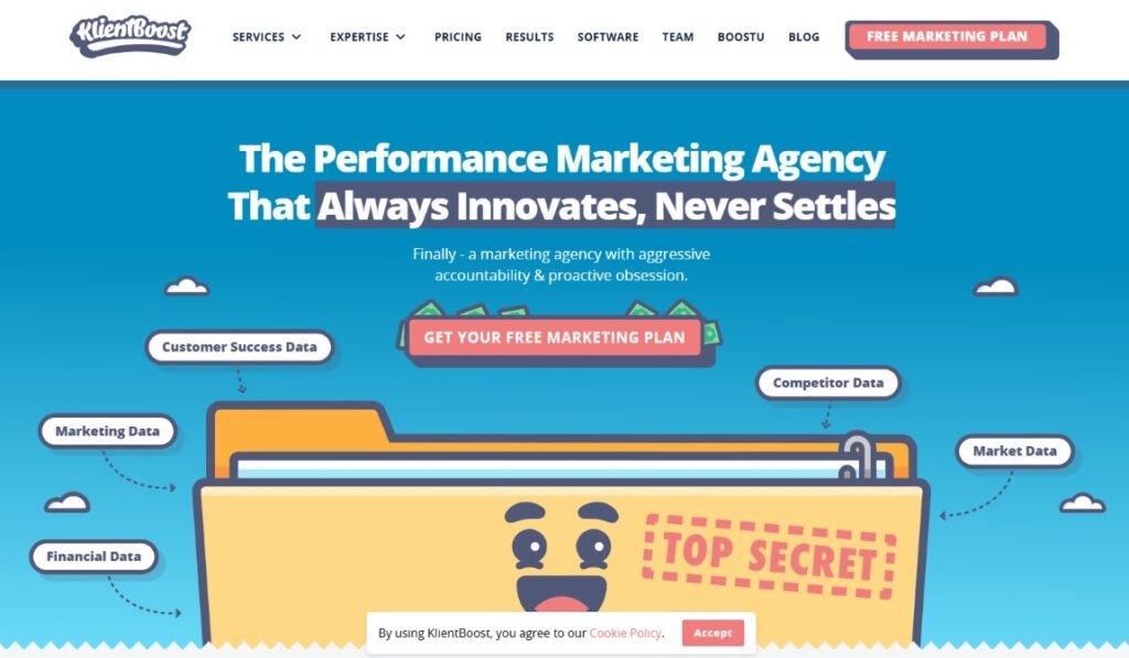 KlientBoost optimizing paid ads and landing pages to drive ROI-Focused Digital Marketing results and higher conversions.