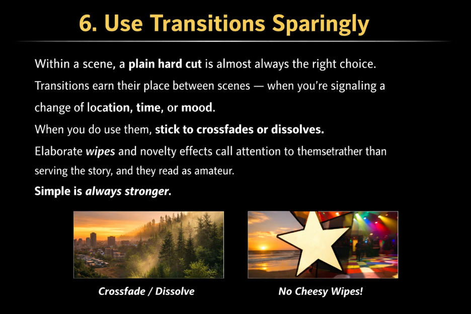 Use Transitions Sparingly