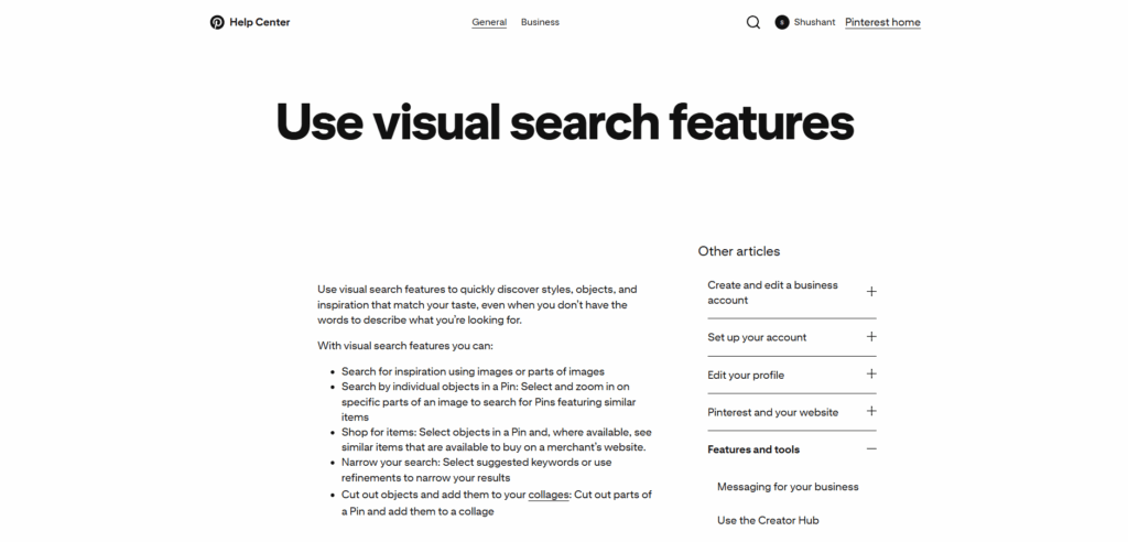 Pinterest Visual Search