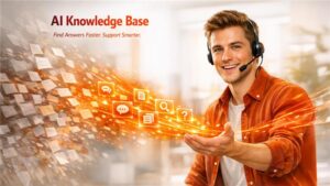 AI knowledge system improving customer support workflows and information access