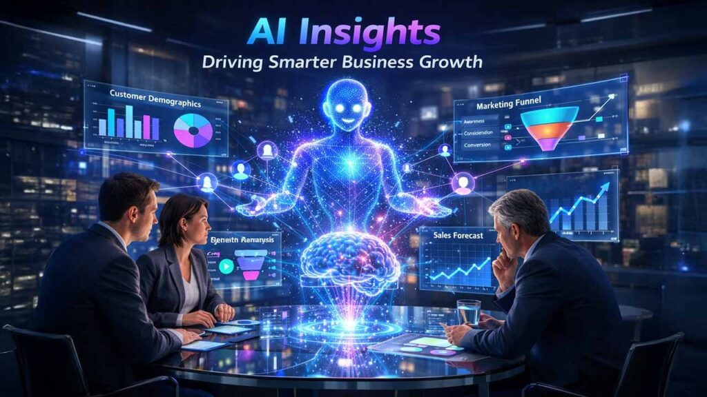 AI personal assistants analyzing customer data to deliver overall business improvements and better decision making