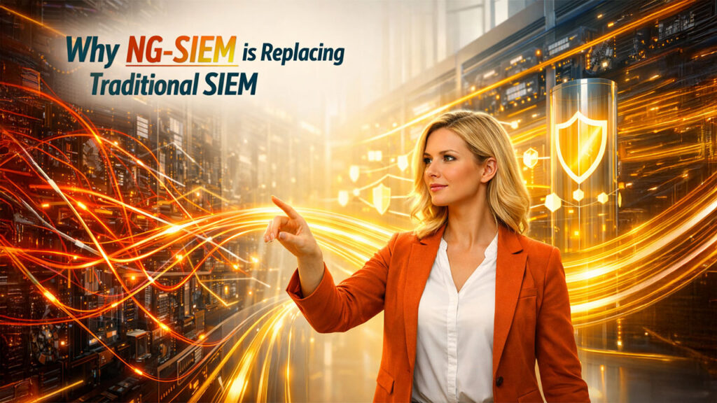 Architectural shift behind CrowdStrike NG-SIEM for compliance showing cloud-native security and log correlation