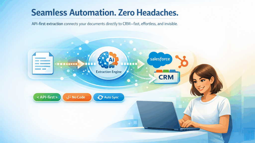 Bank statement extraction software seamlessly integrating with CRM systems via API