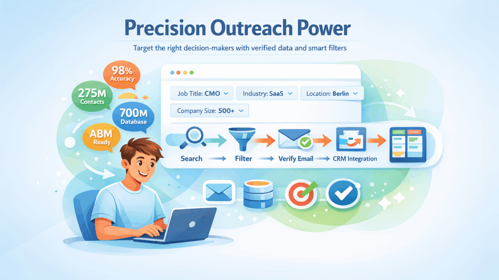 Email finder tool showing precision targeting to find verified emails of specific professionals