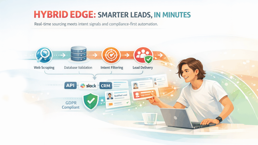 Email scraper vs email finder hybrid tool comparison showing combined data sourcing, accuracy, and automation features