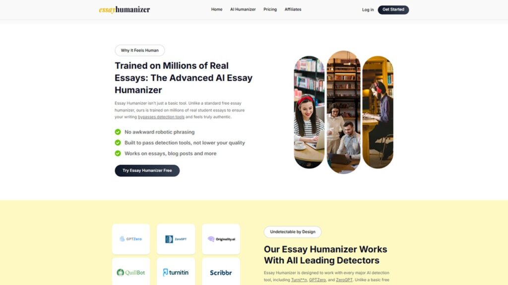 Essay Humanizer AI humanizer tool improving AI-generated content for marketing and business writing