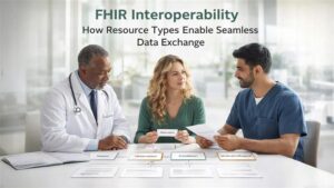 FHIR resource structure enabling healthcare data interoperability and analytics