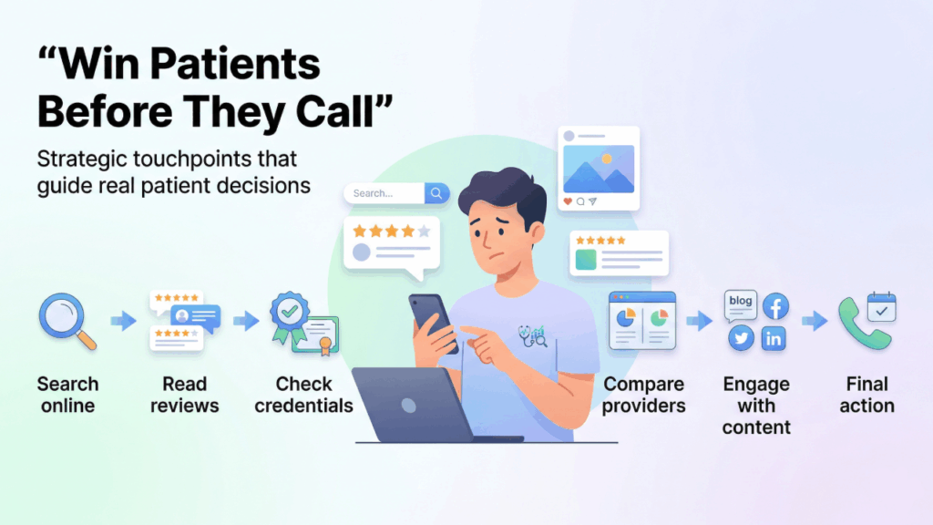 Healthcare marketing agency analyzing patient behavior to create targeted medical marketing strategies