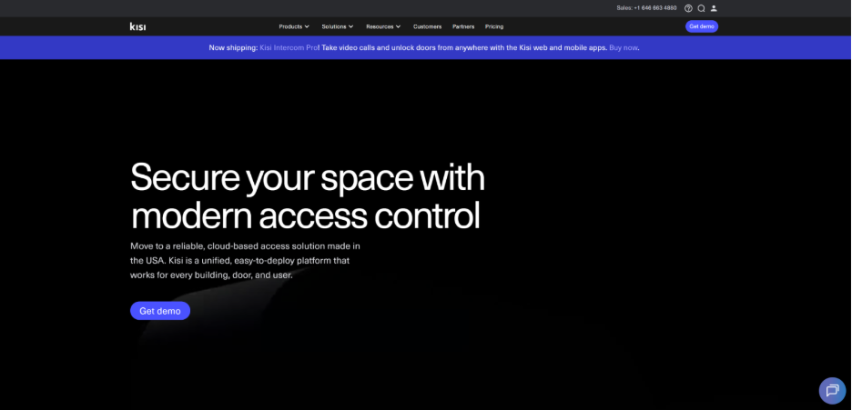 Kisi access control system integrated with smart lockers for workplaces in a modern office