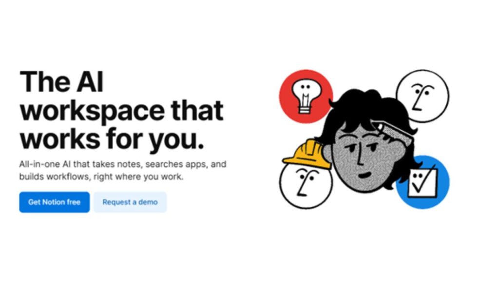 Notion AI workspace dashboard helping students organize study notes and assignments
