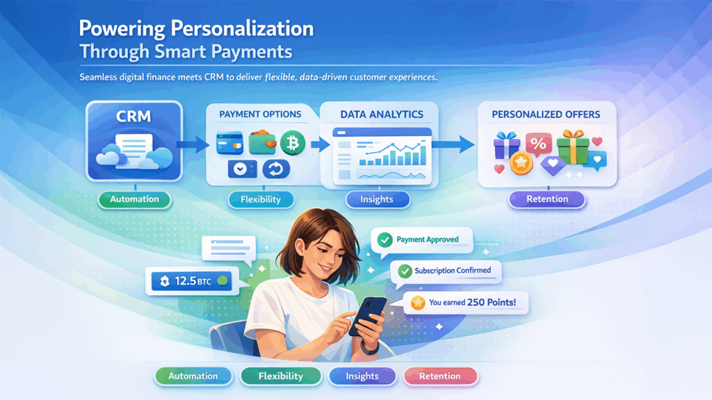 Tailored customer experiences through integrating digital finance into CRM with personalized payments and data insights