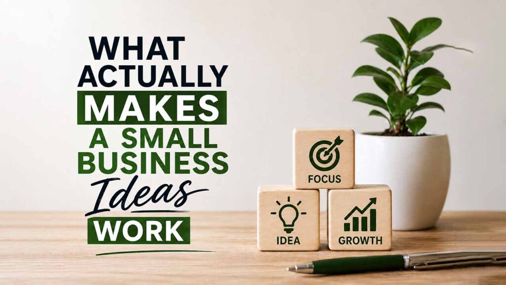 What Actually Makes a Small Business Ideas Work in