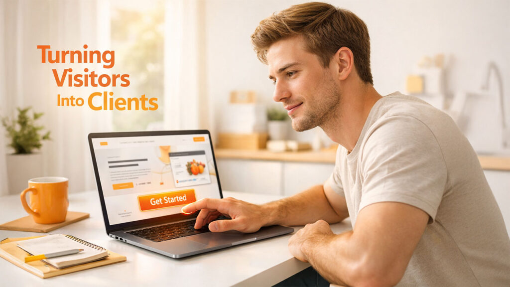 Graphic design focused website layout designed for better user experience and higher conversions