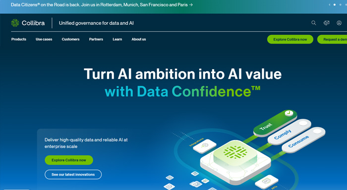 Collibra data catalog and metadata management tools for enterprise data governance and compliance