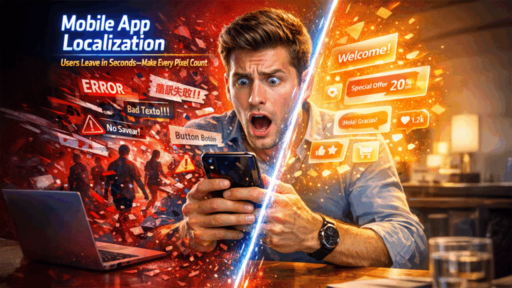 Software localization in mobile apps improving first-time user experience and retention