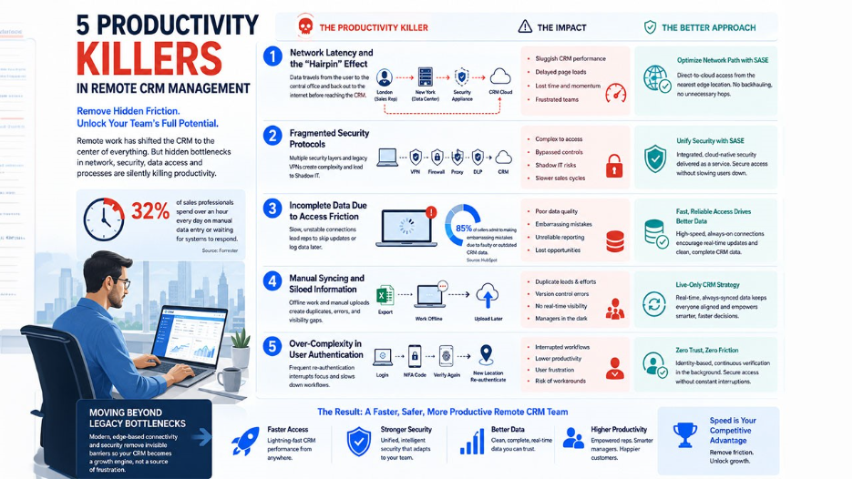 Productivity Killers in Remote CRM Management