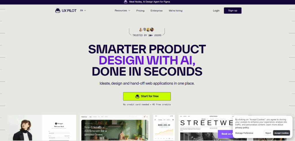 UX Pilot’s AI Wireframing Tool