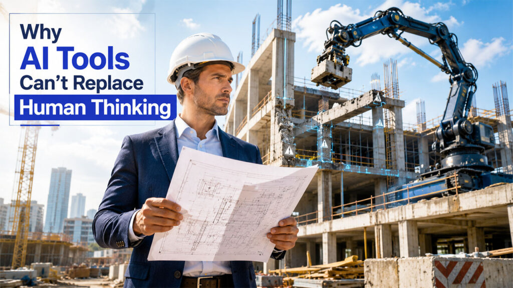 AI in software development showing difference between automated tools and human critical thinking in coding decisions