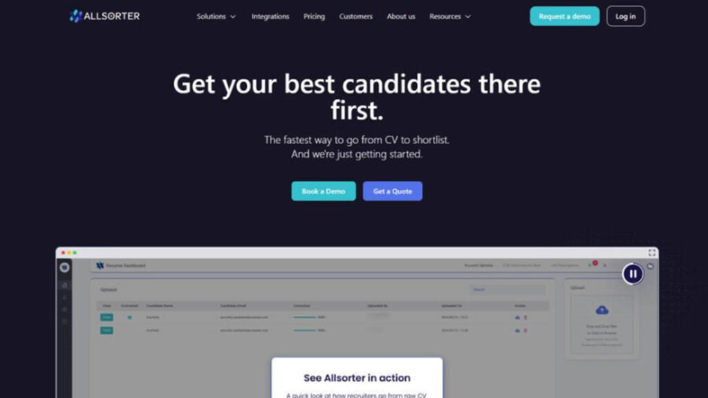 Allsorter CV Formatting Tool for automated resume formatting and Bullhorn integration