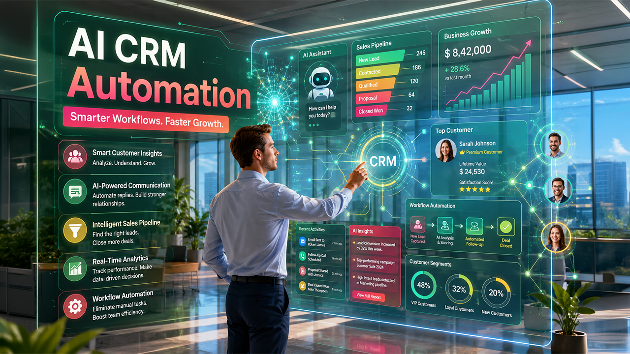 Chat-Based AI improving CRM automation and business growth through intelligent workflows