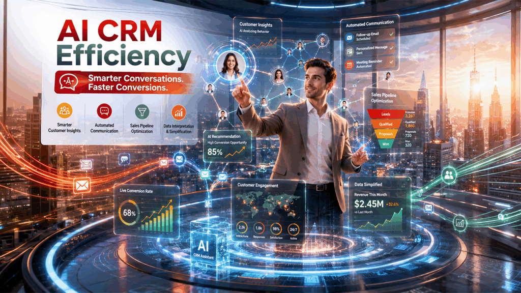 Chat-Based AI enhancing CRM efficiency through automation and smart customer insights