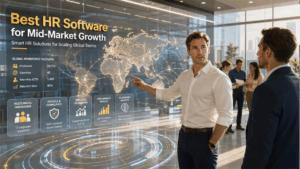 HR software for mid-market companies managing payroll, workforce analytics, and global employee operations