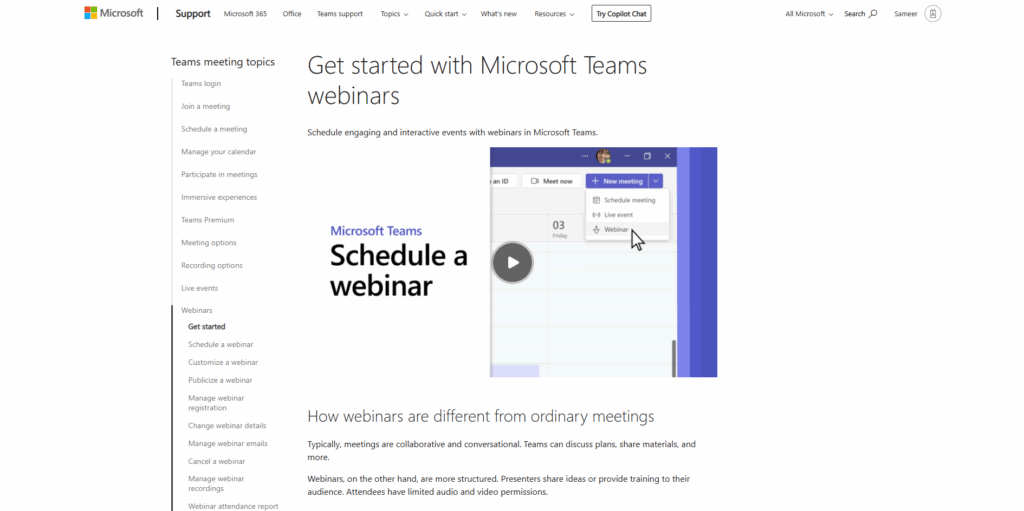 Microsoft Teams Webinars 
