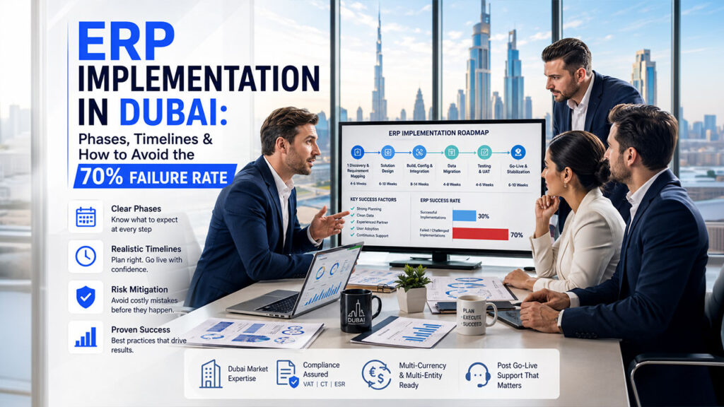ERP Implementation in Dubai: Phases, Timelines & How to Avoid the 70% Failure