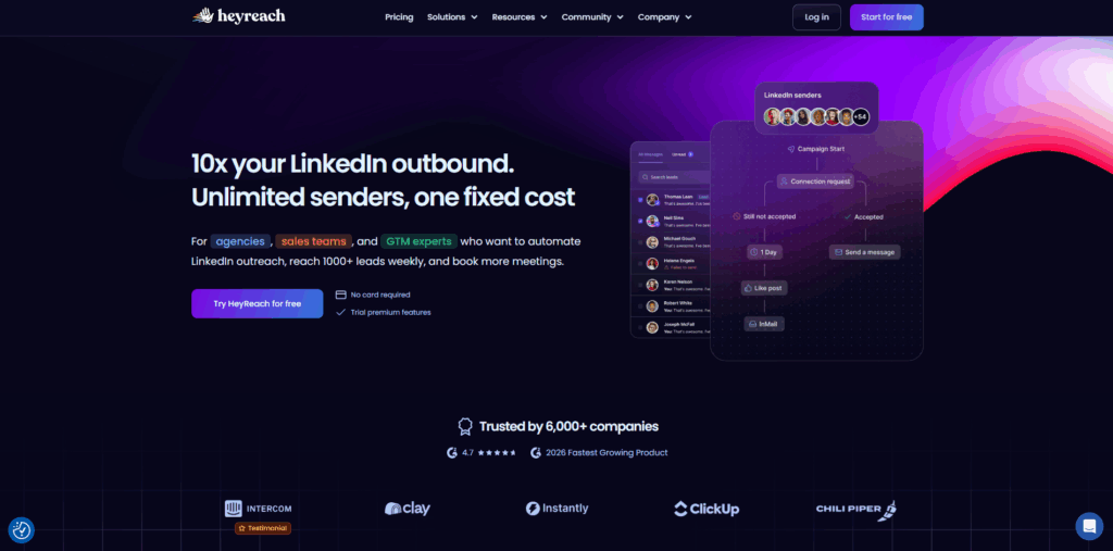 HeyReach: Multi-Sender Cloud Platform for Agency Teams